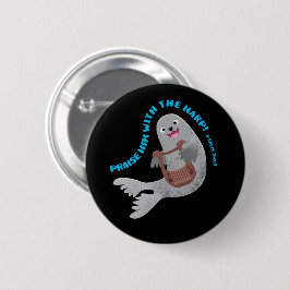 Lobe süße Seehund-Schrift Bibelvers Psalm Button