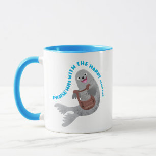 Lobe süße Seehund-Schrift Bibelvers Psalm Tasse
