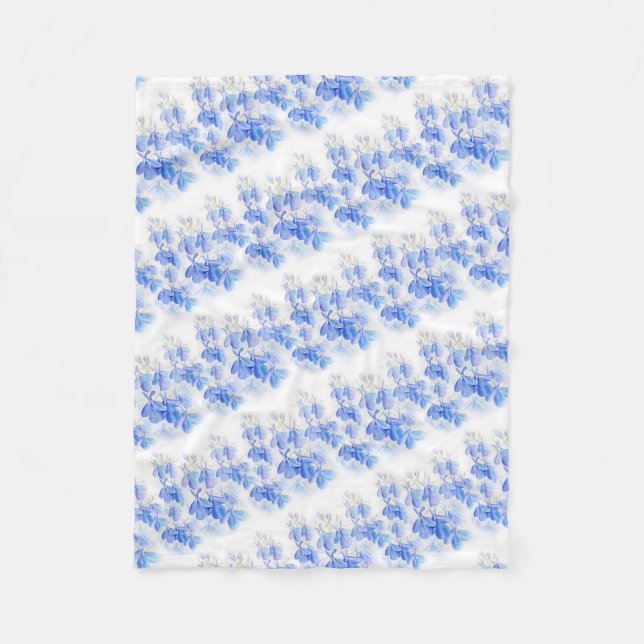 Lobelia gestreifte blaue Blume Decke (Vorderseite)