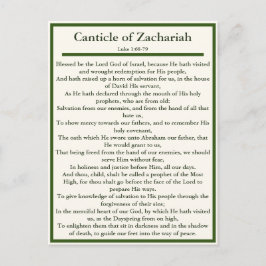 Lobgesang des Zacharias und Magnificat-Gebetskarte Postkarte