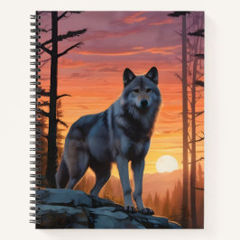 Lobo al Atardecer Notizbuch