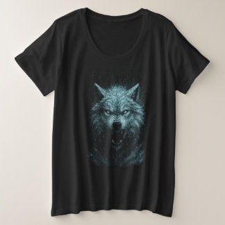 Lobo de nieve große größe T-Shirt