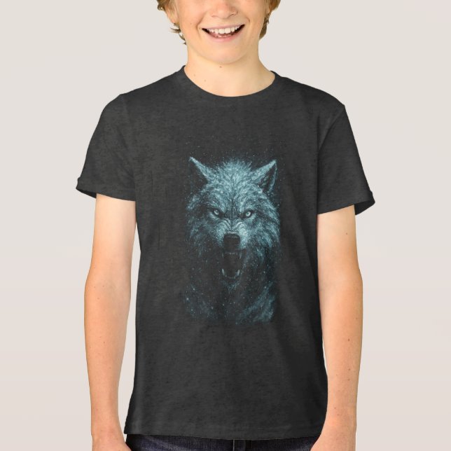 Lobo de nieve Tri-Blend shirt (Vorderseite)