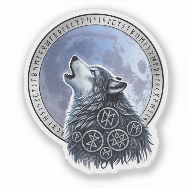 Lobo de Odín Aufkleber (Vorderseite)