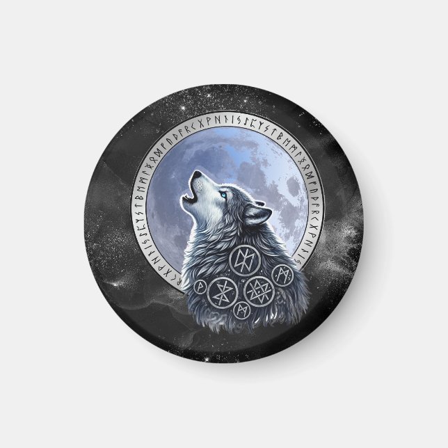 Lobo de Odín Magnet (Vorne)