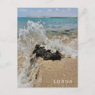 Lobos Island Ausblick auf den Strand Postkarte
