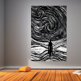L'obscurité de l'univers | AI Art Poster
