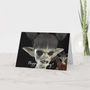 L'obscurité vient belle carte d'anniversaire de