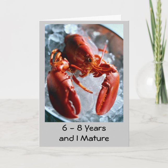 "LOBSTER **50.** GEBURTSTAG-SPASS" KARTE (Vorderseite)