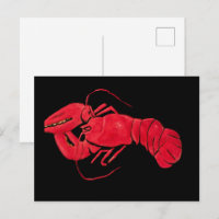 Lobster auf schwarzem Hintergrund von Marsden Hart
