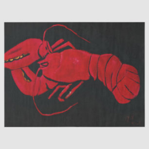 Lobster auf schwarzem Hintergrund von Marsden Hart Seidenpapier