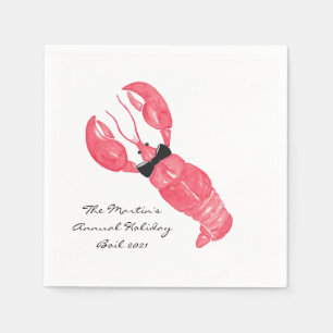 Lobster Bowtie Paper Teller Serviette
