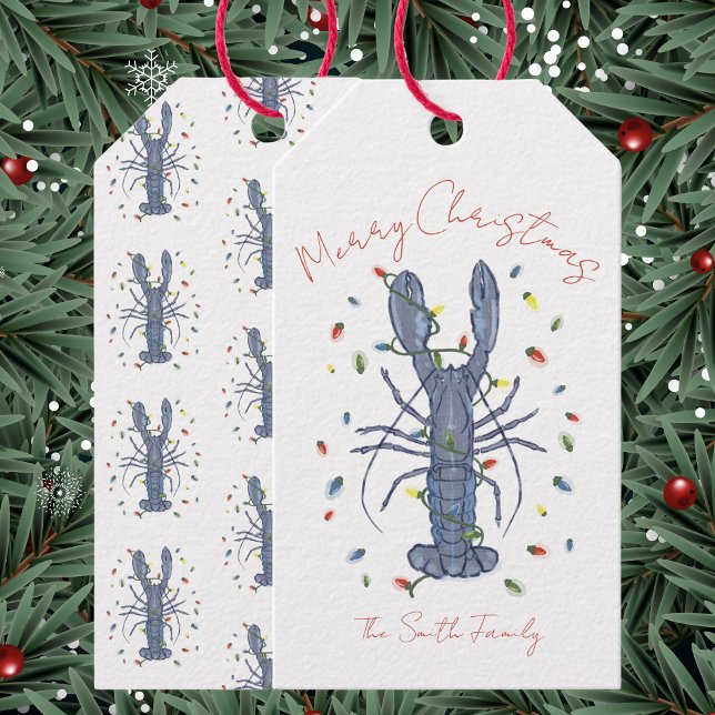 Lobster Christmas Card Geschenkanhänger (Von Creator hochgeladen)