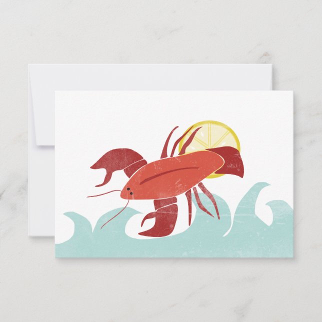 Lobster in Sonnennotecards Mitteilungskarte (Vorderseite)
