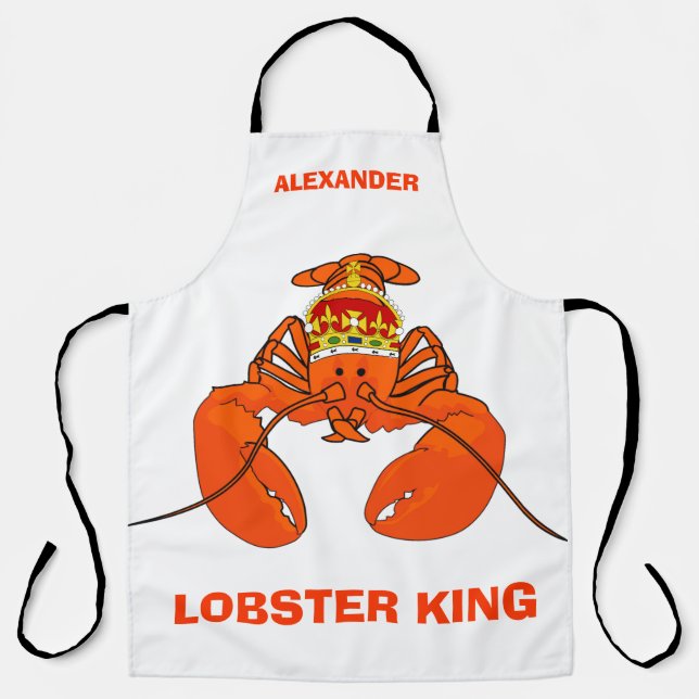 Lobster King Long Schürze Personalisieren (Vorderseite)