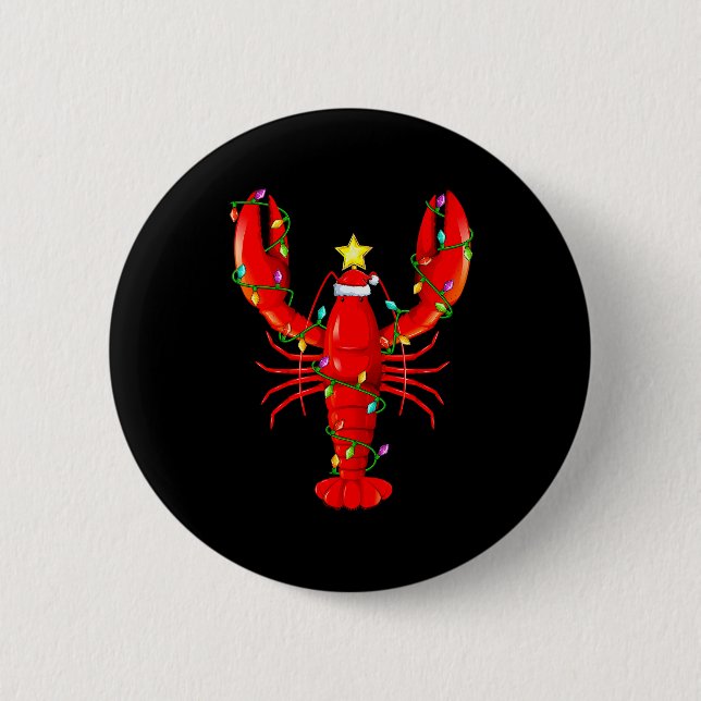 Lobster Lighting Xmas Tree Matching Lobster Christ Button (Vorderseite)