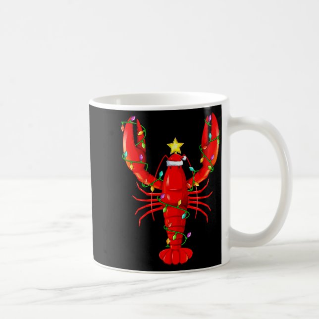 Lobster Lighting Xmas Tree Matching Lobster Christ Kaffeetasse (Rechts)
