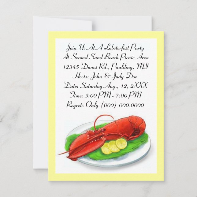LOBSTER LOBSTERFEST BAKE BOIL INVITATION (Devant)