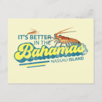 Lobster Nassau Bahamas Postkarte Ausflug