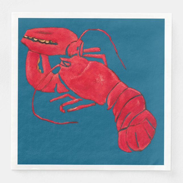 Lobster über Blue Background von Marsden Hartley Serviette (Vorderseite)