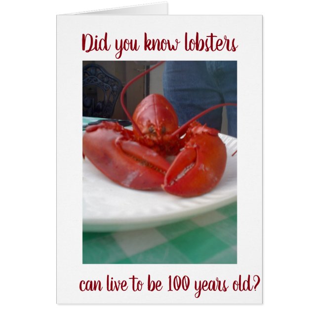 LOBSTER VIT POUR ÊTRE "100" = HEUREUX **50ème** HU (Devant)
