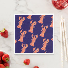 Lobster Watercolor Pattern Wedding Serviette
