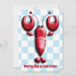 Lobsterfest Lobsterbake Niedlich Red Lobster Herz Einladung