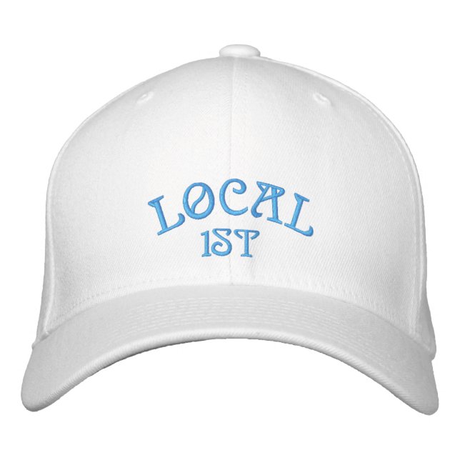 "LOCAL 1ST" Hat, Alternative Apparel Basic Adjusta Bestickte Baseballkappe (Vorderseite)