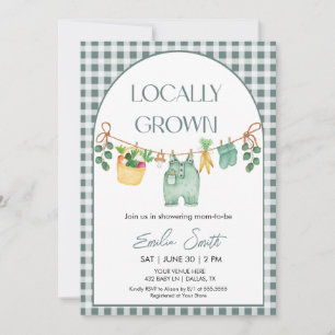 Local gewachsen, Farmers Mark Baby Shower Einladun Einladung