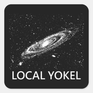 Local Yokel Quadratischer Aufkleber