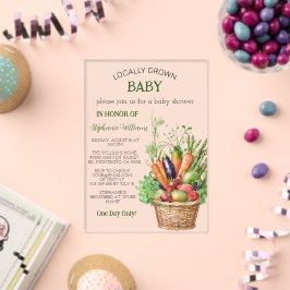 Locally Grown Baby Farmers Market Baby shower Acryleinladungen