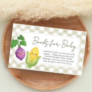 Locally Grown Baby Shower Books for Baby Begleitkarte