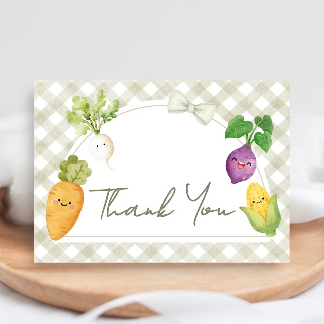 Locally Grown Baby Shower Dankeskarte (Locally Grown Baby Shower Thank You Card)