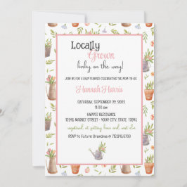 Locally Grown Baby Shower Invitation Einladung