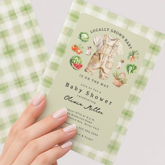 Locally Grown Baby Shower Invitation Einladung (Von Creator hochgeladen)