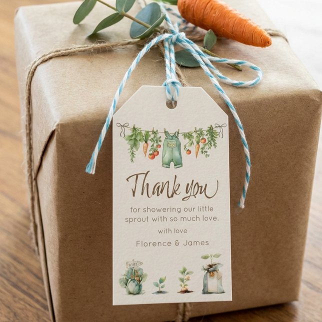 Locally Grown Baby Shower Party  Geschenkanhänger (Von Creator hochgeladen)