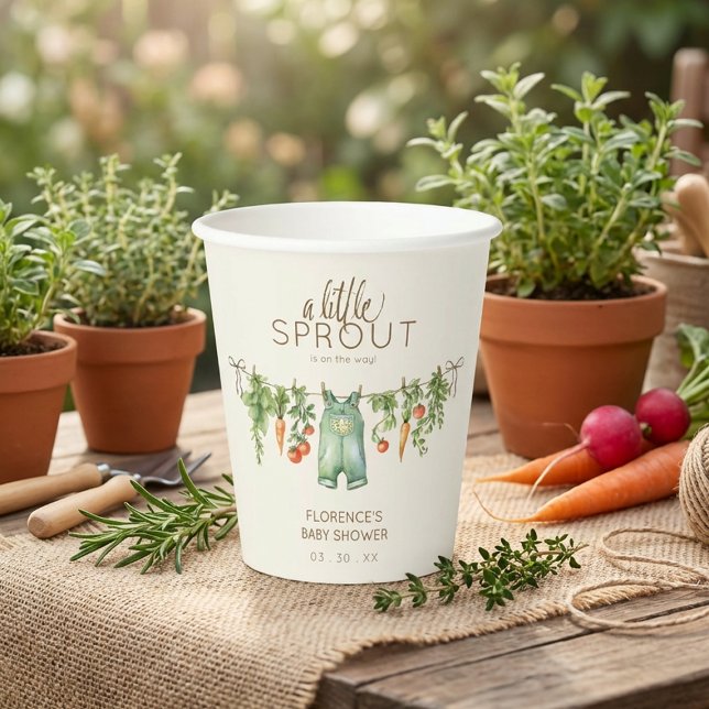 Locally Grown Baby Shower Party Pappbecher (Von Creator hochgeladen)