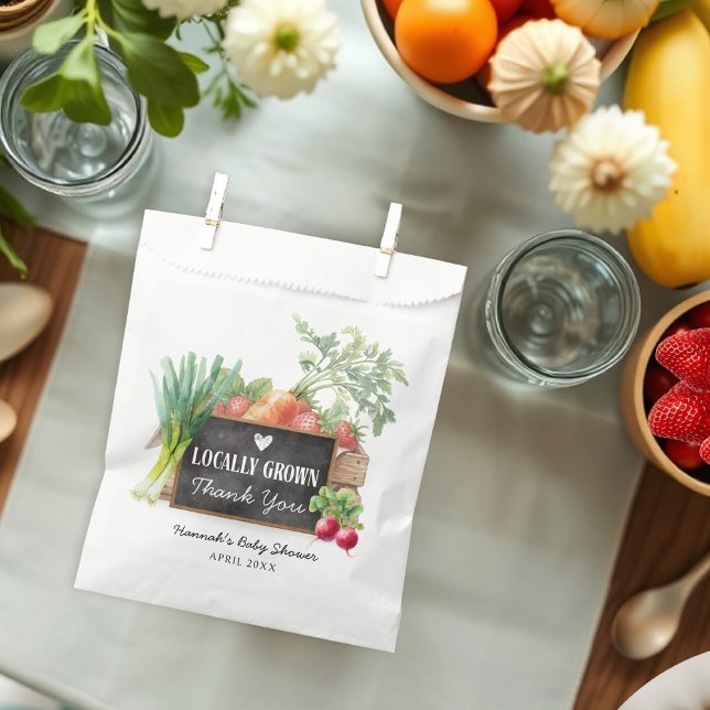 Locally Grown Baby shower Thank You  Geschenktütchen (Von Creator hochgeladen)