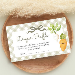 Locally Grown Little Sprout Shower Diaper Raffle Begleitkarte