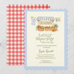 Locally Grown Market Babyparty-Einladung Einladung