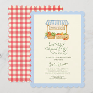 Locally Grown Market Babyparty-Einladung Einladung