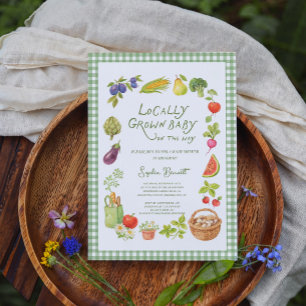 Locally Grown Market Babyparty-Einladung Einladung
