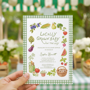 Locally Grown Market Babyparty-Einladung Einladung