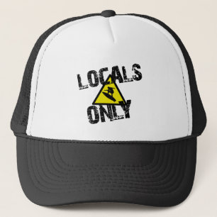 Locals only zu surfen Gefahr Surfingssign Truckerkappe