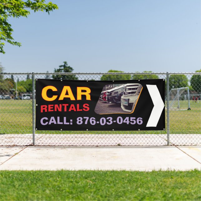 Location de voiture bannière extérieure personnali (Insitu)