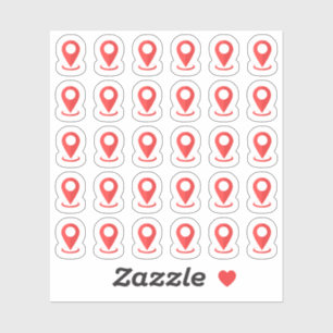 Location Marker Reiseroute Plan Aufkleber