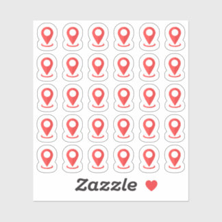 Location Marker Reiseroute Plan Aufkleber