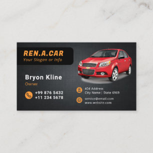 Location Moderne d'une voiture   Carte de visite m