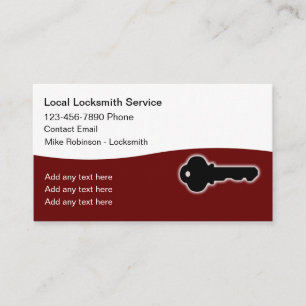 Locaux Locksmith Cartes de visite modernes