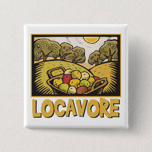 Locavore langsame Nahrung Button
